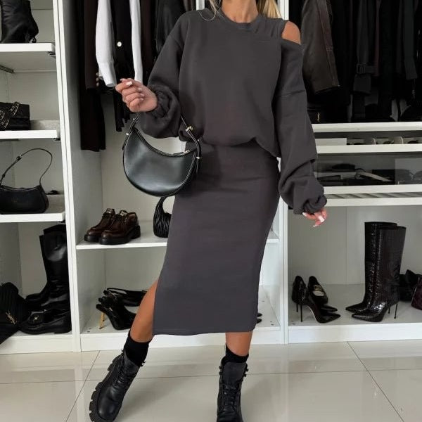 Rosalie | Elegante Jurk & Sweater Set