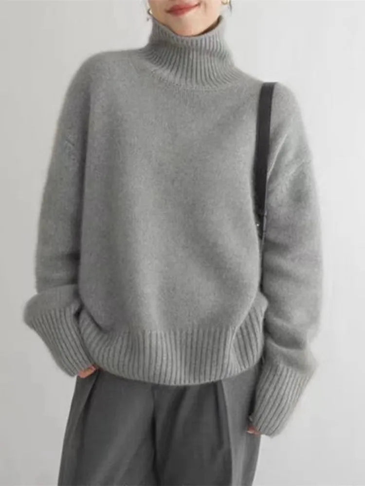 Céline elegante warme coltrui met hoge col – foto 5 van 9