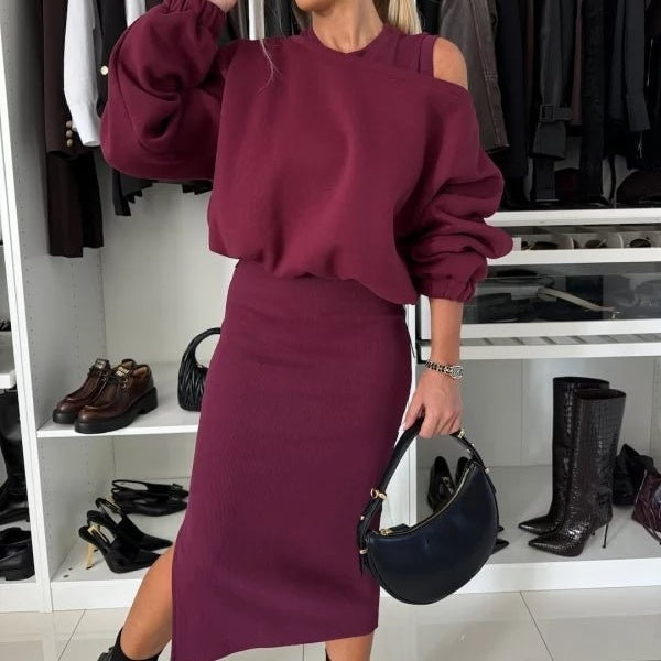 Rosalie | Elegante Jurk & Sweater Set