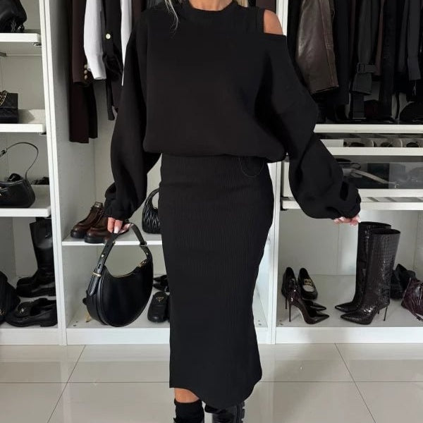 Rosalie elegante set met jurk en bijpassende sweater – foto 5 van 8