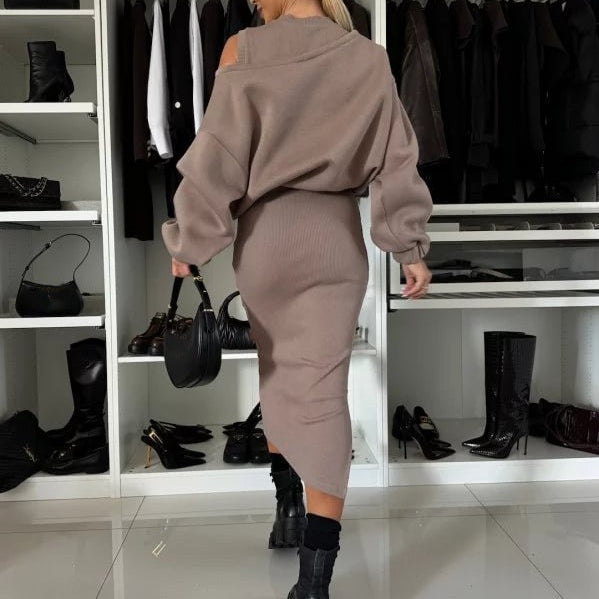 Rosalie | Elegante Jurk & Sweater Set
