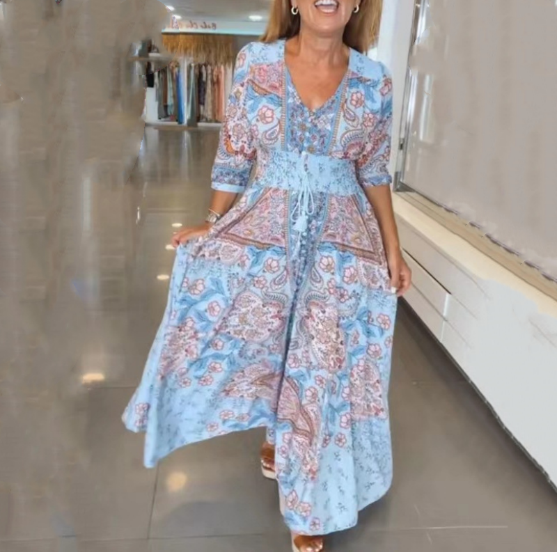 Mirella luchtige zomerjurk met bloemenprint